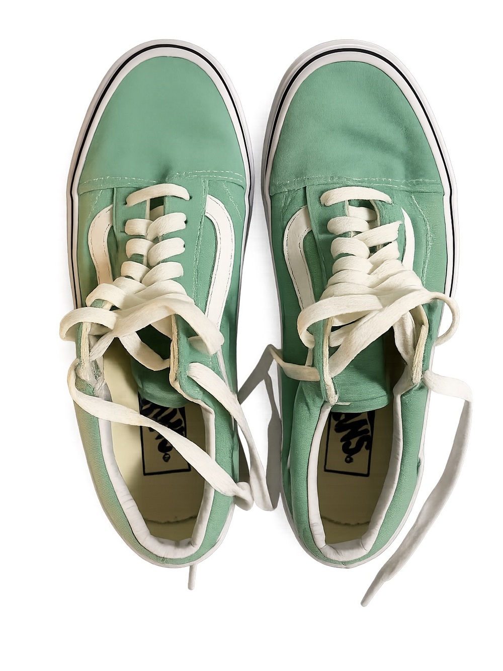 Vans Old Skool Mint Green Canvas Lace-Up Sneakers